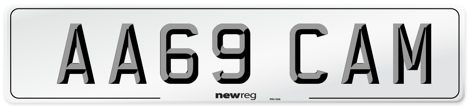 AA69 CAM Number Plate from New Reg